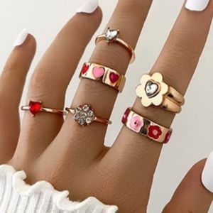 6PC Gold Stackable Ring Set